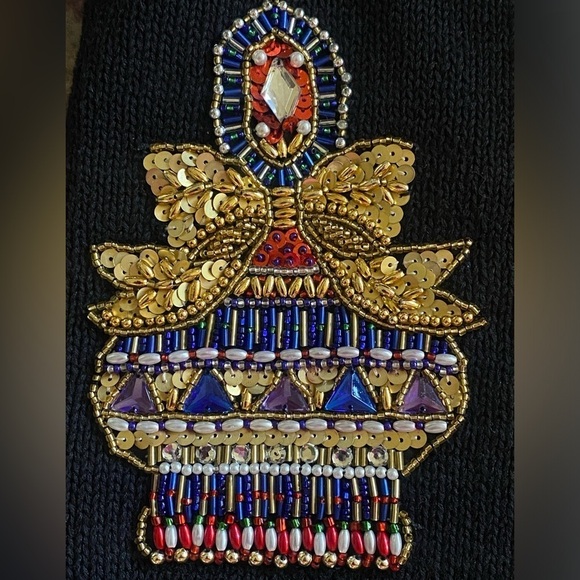 Vintage Marisa Christina Collection Sequin Sweater Cardigan Chic Festive - Picture 9 of 14